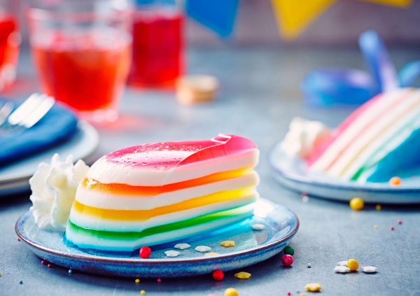 Receta gelatina arcoíris