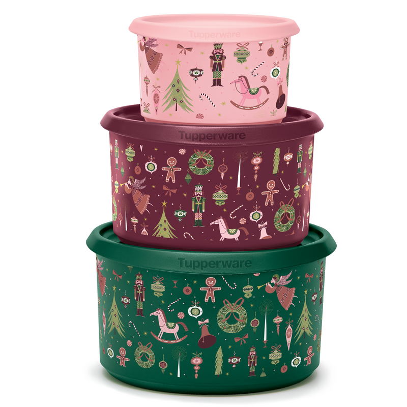 Trio de Botes Navideños Tupperware