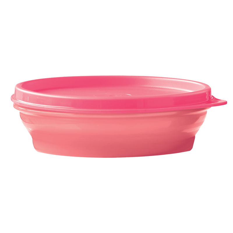 Recipiente Tupperware para refrigerar alimentos.