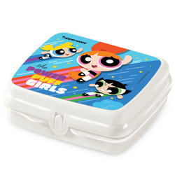 Porta sandwich Power Puff Tupperware