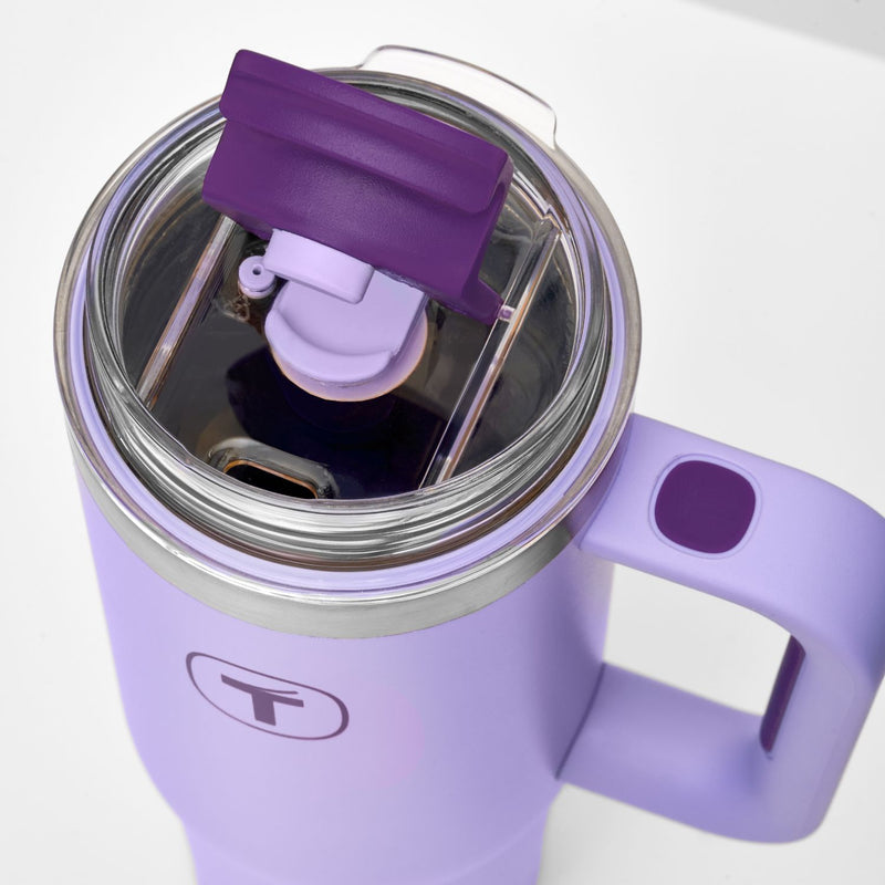 Termo Tupperware Big T 1.1L Frio Caliente Anti derrames Morado