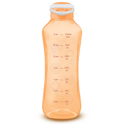 Botella motivacional Tupperware 2L Happy naranja